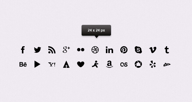 simple social icons